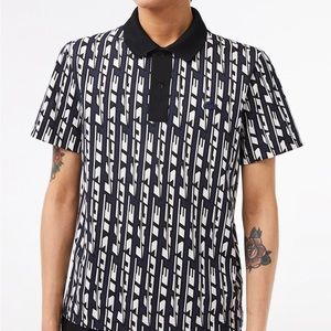 Lacoste Movement two-tone printed Polo